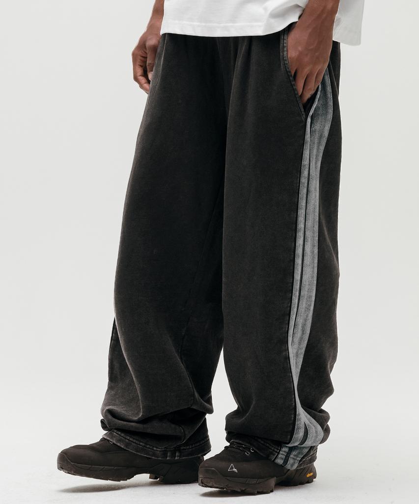 Kaneitei Loose Fit Track Sweat Pants (Pigment Charcoal)
