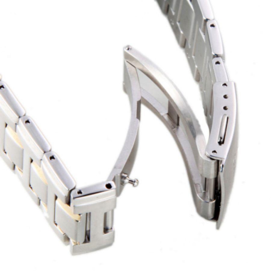 Men's Quartz Watch With White Dial, 100M Waterproof Stainless Steel Strap, Three Dial, Business And Leisure Style SPC058J1