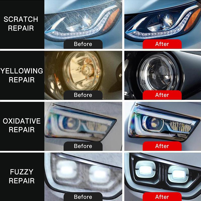 Car Headlight Restoration Kit Scratch Remover Repair Universal Refurbish Car Polymer Protect Polish Liquid Cleaners