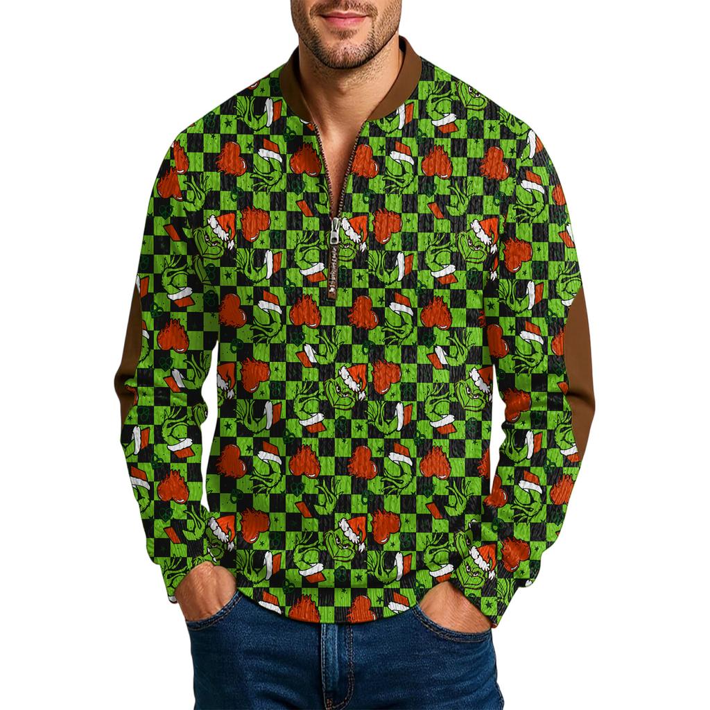 Men'S Outdoor Zipper Long Sleeved Sportswear Casual Sweatshirt