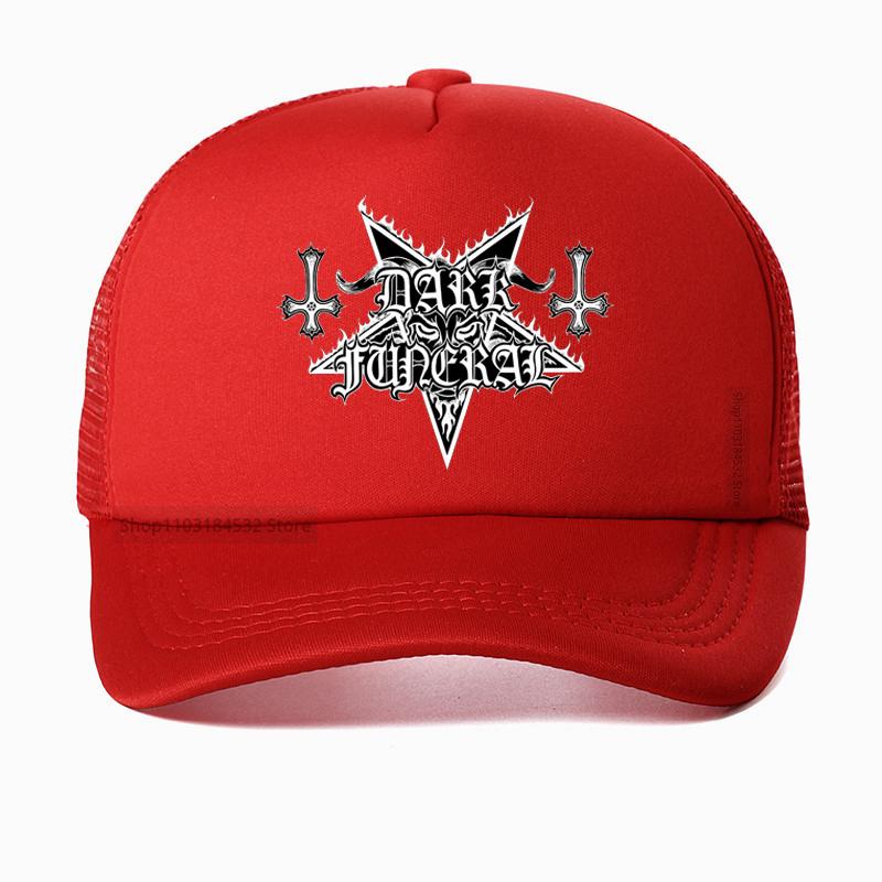 Dark Funeral Черный Металл D Принт Сетчатая Бейсболка Унисекс Шведский Темный Металл Хип-Хоп Рок Поп Кепка Adjustable