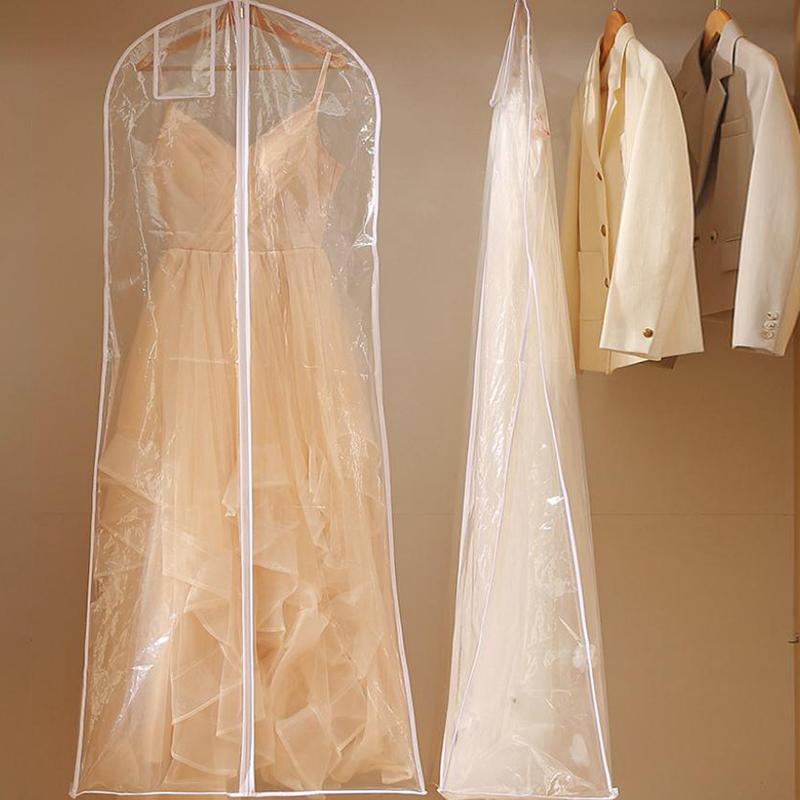 High Quality Long Wedding Dess Bag Cover Evening Dress Dust Cover Bridal Garment Storage Bag New Wedding Dust Cover