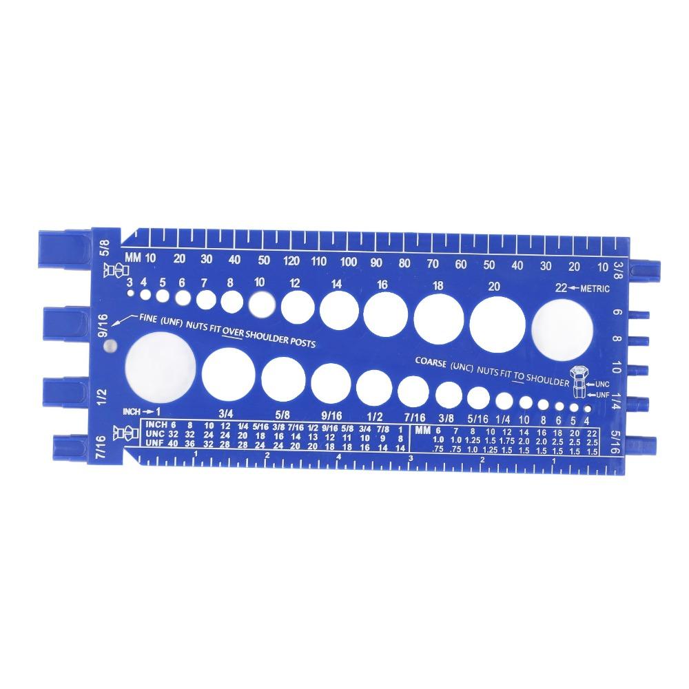 Plastic Material Bolt Identifier Gauge Blue/White Bolt Sizer Thread Gauge Checker  Screw Gauges