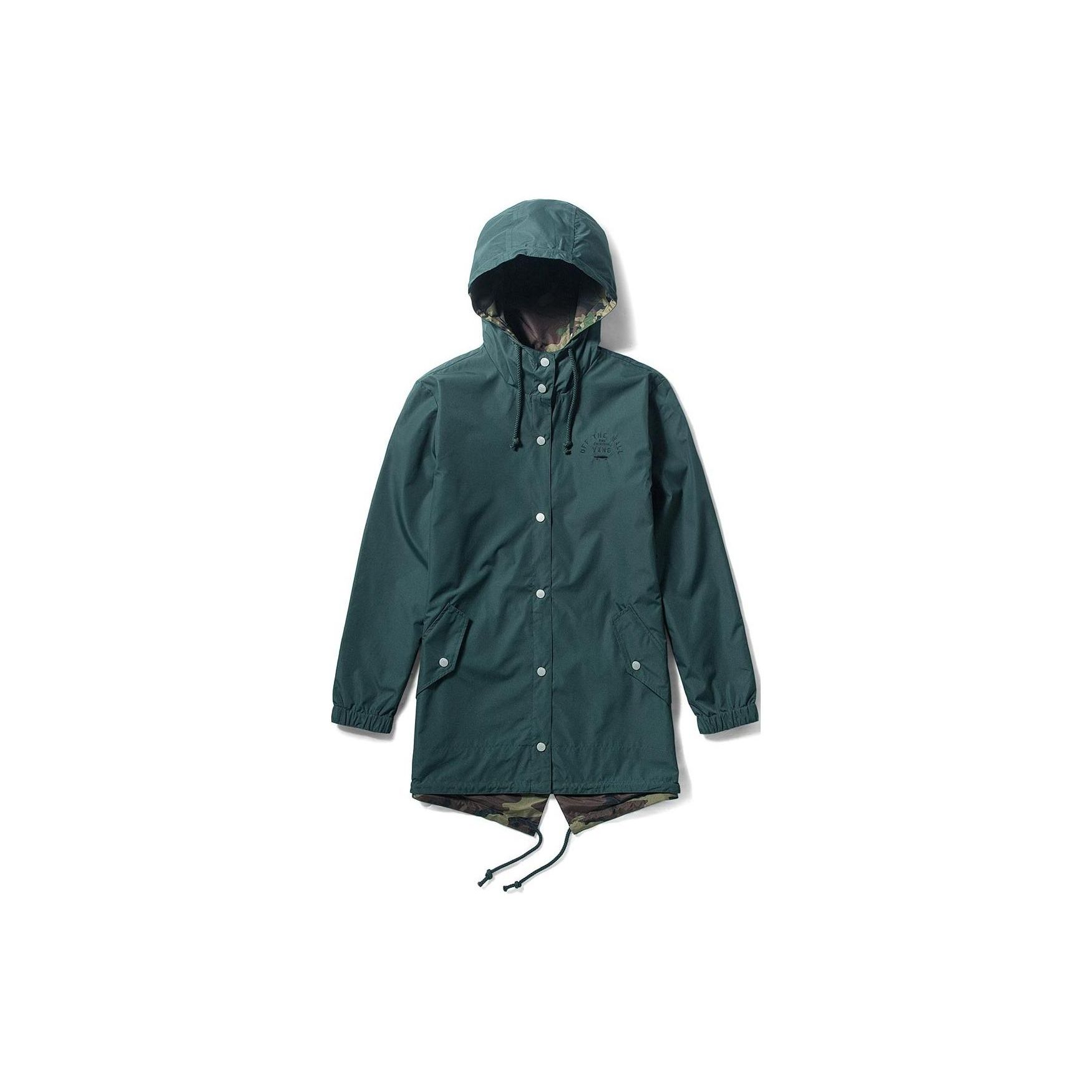 

Vans Embroidered Logo Casual Reversible Hoodie Jacket Women Jackets Dark-Green VN0A3QRIYDX XS