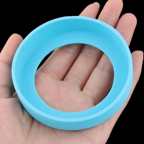 uxcell Silicone Insulated Non-Slip Bottom Cover for Glasses, Bottles, Mugs, and Cups, Blue, 7.8cm Diameter