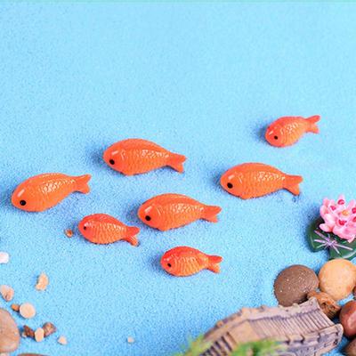 Dekorative Rote Fische Miniatur Mini Mikro Landschaft Ornamente Harzfiguren Heimdekoration
