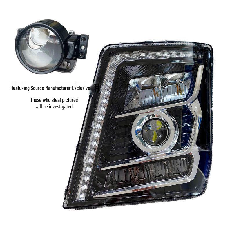 Ultra-Bright Spotlight Headlight Assembly for Shaanxi Delong X5000 - High & Low Beam Modification Single Pack
