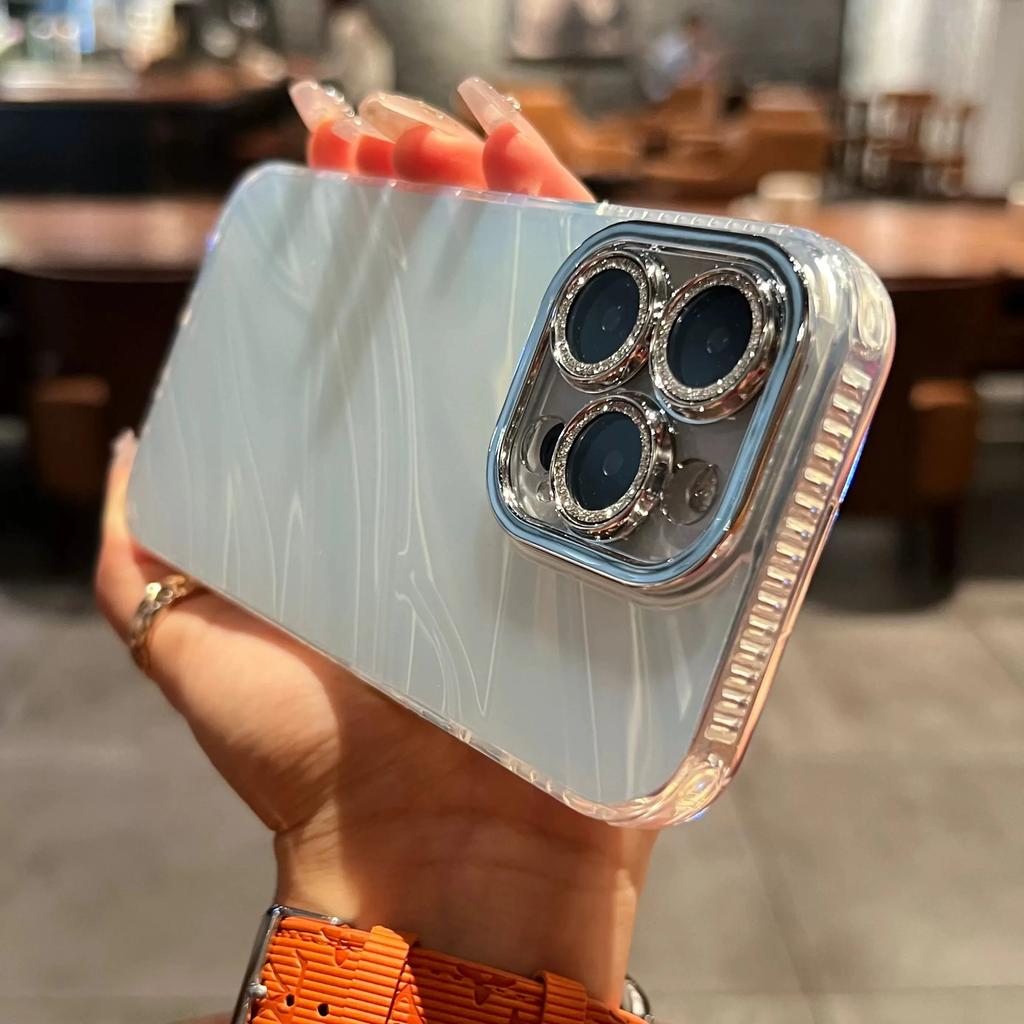 Luxury Electroplated Glitter Phone Case For iPhone 11 12 13 14 15 Pro Max Plus Bumper Shockproof Cases Cover