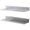 8.6" X 30" Stainless Steel Shelf, Wall Mounted Floating Shelving with Backsplash, 44 Lbs Load Capacity Commercial Shelves, Heavy Duty Storage Rack for