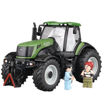 1/30 Alloy Tractor Model Diecast Metal Farming Tool Car Cultivated Land Car Agricultural Vehicles Model with Sound Kids Toy Gift