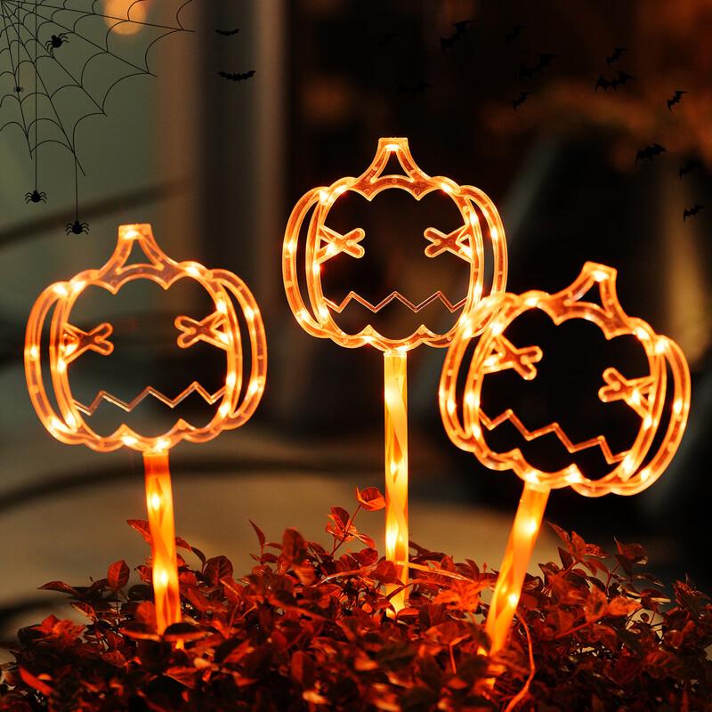 Halloween Pumpkin Ghost Outdoor Ground Light