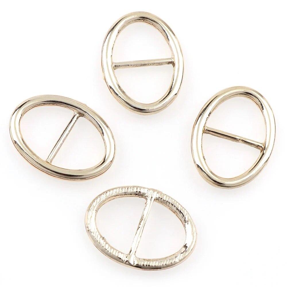 10pcs Buckle Heart Square Oval Round Ribbon Slider Ribbon Buckles for DIY Craft Silver 5 Shape