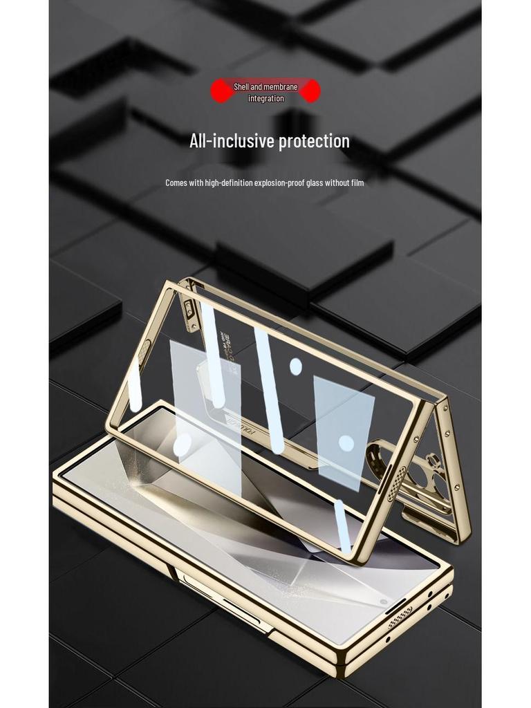 Samsung Z Fold6/7 Transparente Minimalistische Hülle: Integrierter Film & Schutzhülle