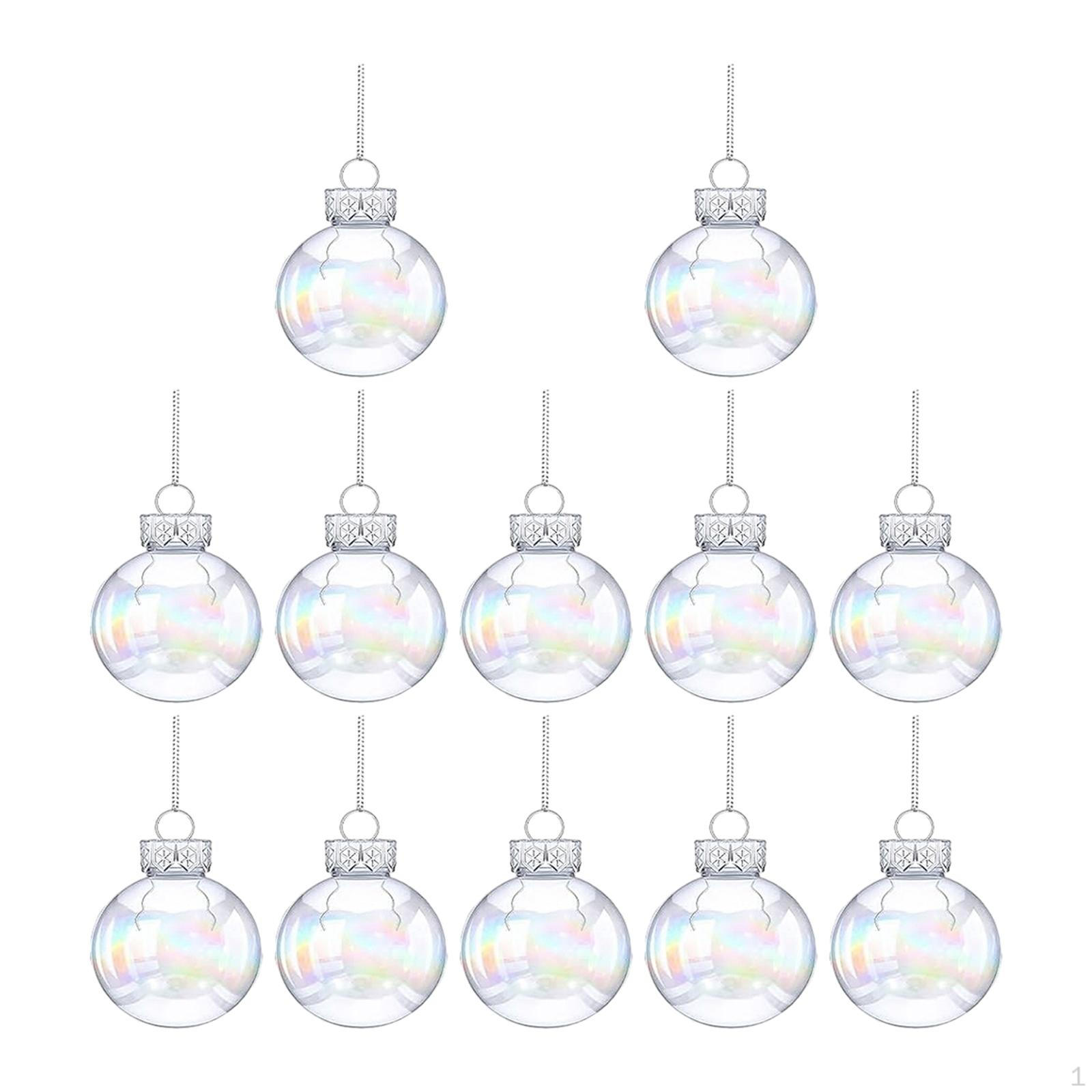 Прозрачные переливающиеся рождественские шары Шар DIY Проекты Рождественские наполняемые шары для 12PCS