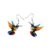 2024 Retro Spring Acrylic Bird Earrings - Colorful European & American Design