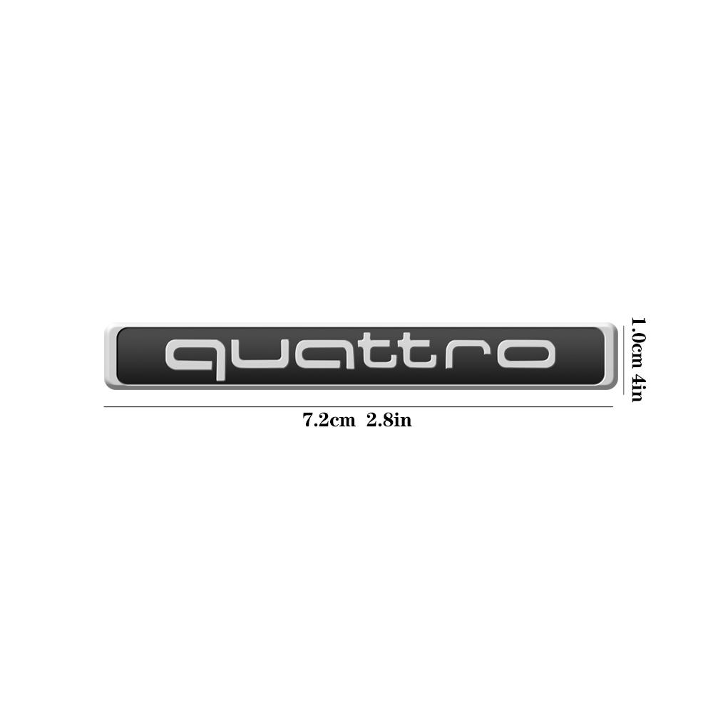 3D ABS QUATTRO Emblem Car Decoration Sticker Auto Accessories For qaz15 A4 B8 B6 B9 B7 A3 8P 8V 8L A6 C7 C6 C5 Q5 A5 Q7 A1 Q3 A7