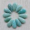 Beautiful Natural Amazon Stone long water drop cut faceted pendants for jewelry accessories making free shipping Wholesale 12pcs
