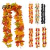 Holiday Maple Leaf Garland 100/175CM Artificial UV Resistant Fall Halloween Thanksgiving Decoration Day Harvest Festival Autumn Mantle Porch