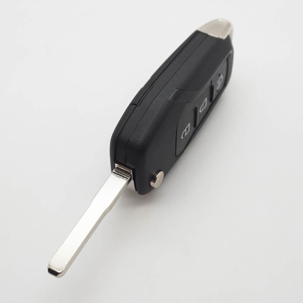 Cocolockey 3Buttons Folding Flip Car Key Shell For Ford Mondeo Mk5 Fiesta Mk7  -  Remote Car Keys Hu101 Fob Uncut S