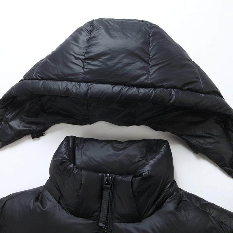 Mens Short Down Jacket Black Gold Style Loose Trendy Casual Couple Winter Outerwear