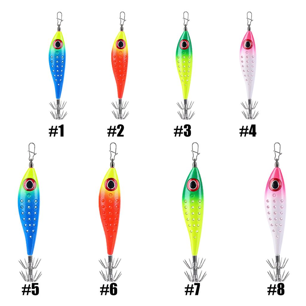 Waterproof LED Double-Layer Luminous Squid Bait Thicken Stainless Steel Squid Jig Hook for Boat/Reef/Night Fishing Accessories