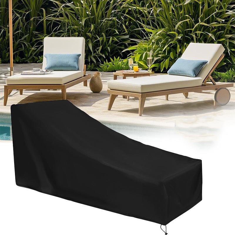 Outdoor Lounge Chair Cover 210D Oxford Fabric Waterproof Dustproof Chaise Lounge Covers Home Garden Patio Furniture Cover