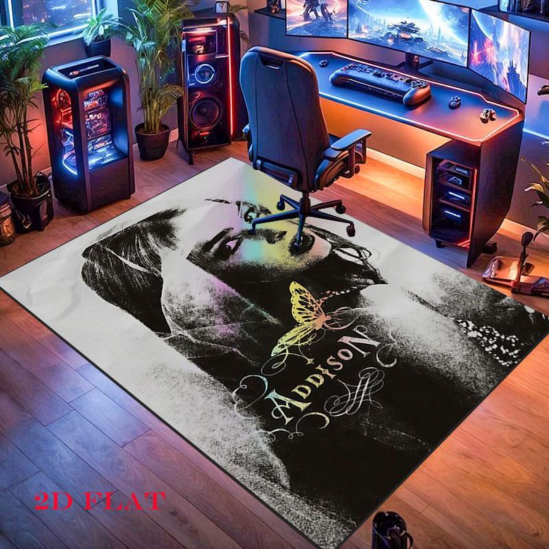 Addison Rae Carpet Rug for Living Room Bedroom Home Sofa Decoration,Kids play Nonslip Floor Mat