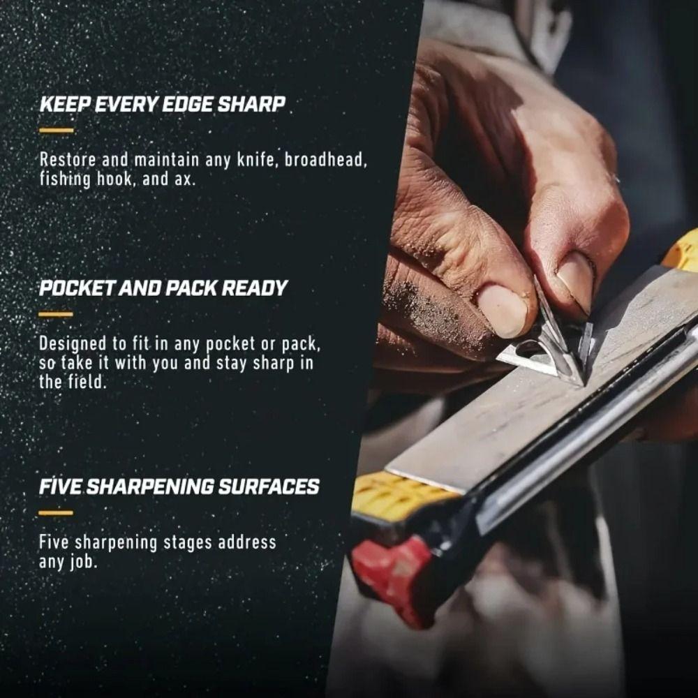 Handheld Sharpening Stone Double-Sided Sharpening Tools Outdoor Multifunctional Sharpener  Kitchen