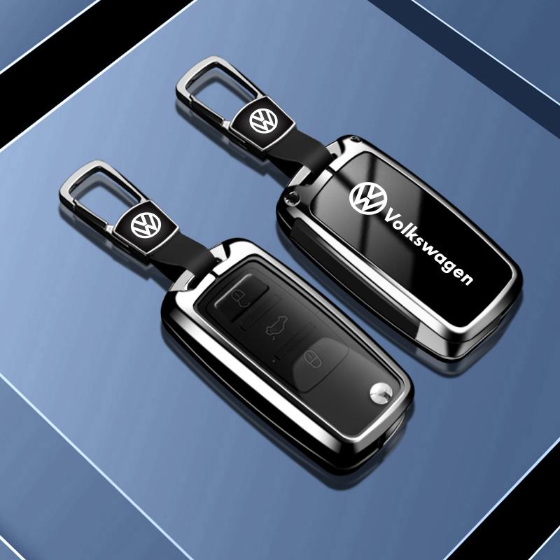Zinc Alloy Car Key Case Full Cover Protection Shell For Volkswagen VW Polo Bora Beetle Tiguan Passat B5 B6 B7 Golf EOS Scirocco