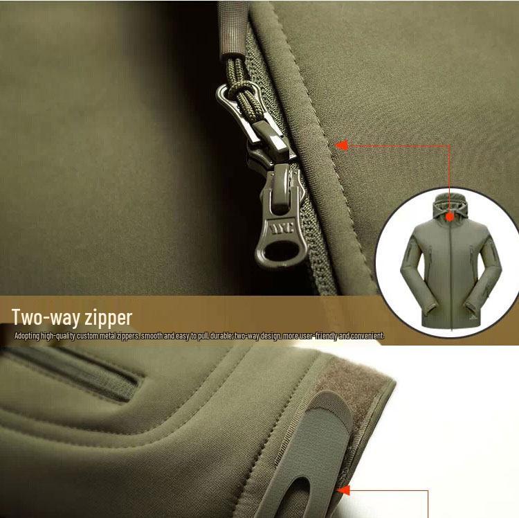 Men's Tactical Leopard Softshell Windbreaker: Waterproof and Windproof Outdoor Training Suit