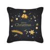 Pillow Peach Velvet Black Gold Christmas Pillow New Snowflake Letter Sofa Bedside Pillow Cover