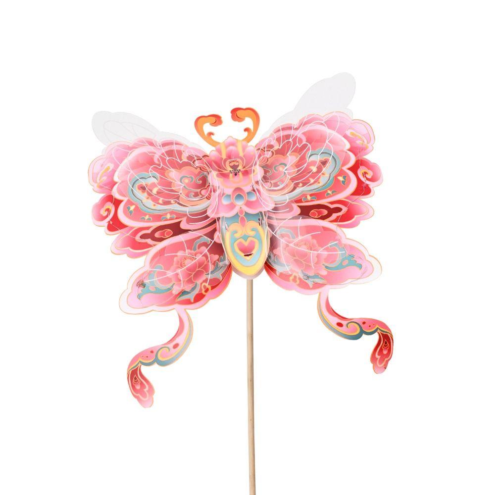 Unfinished Portable Lantern Cartoon Antique Lantern Butterfly Wing Lantern  Educational Toy