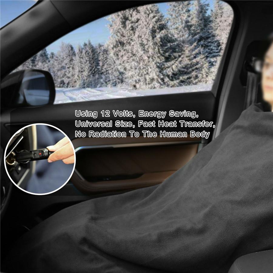 DC 12V Car Heating Blanket Winter Warmer Electric Heated Soft Flannel Blankets