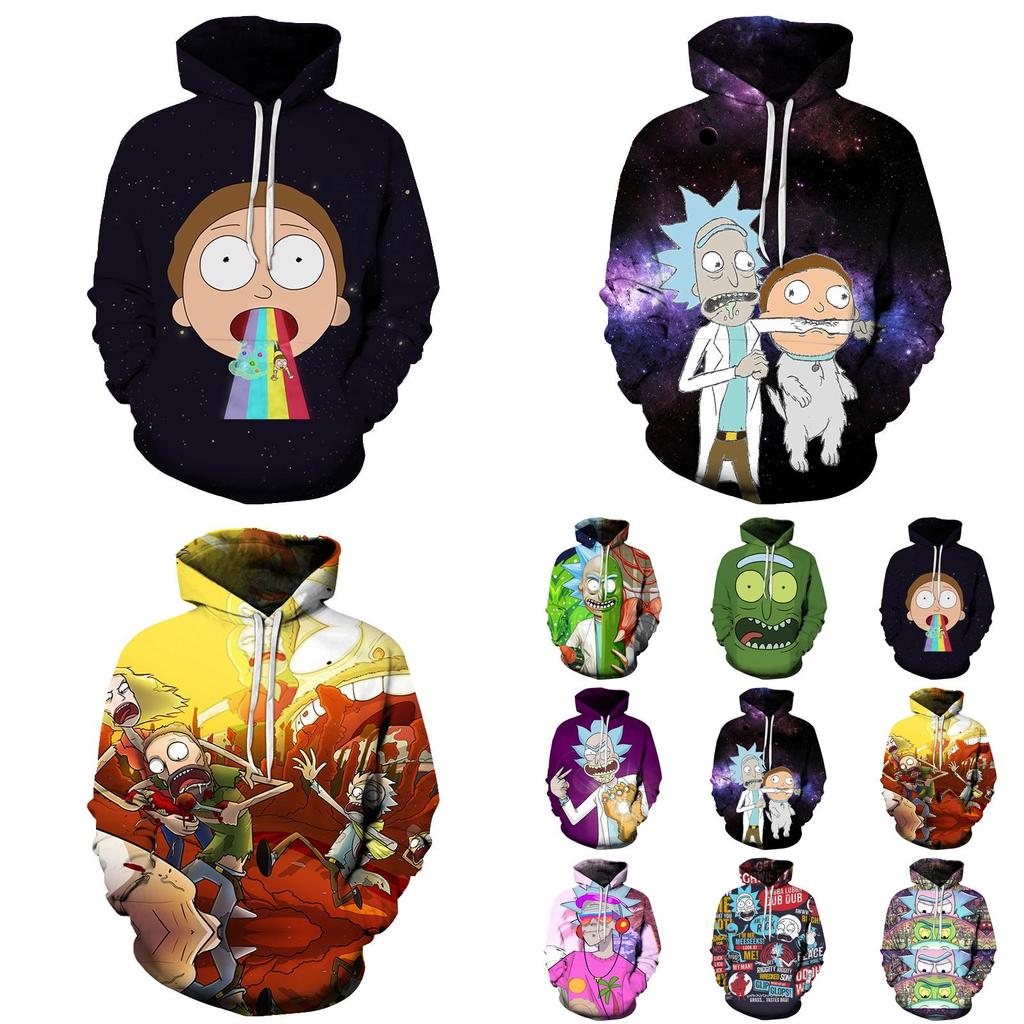 Hot And Rick Morty 3d Print Womenmen Pullover Hoodie Sweatshirt Jumper Tops