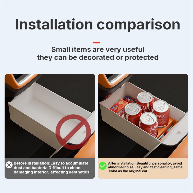 For Xiaomi Yu7 2025 2026 Center Armrest Second Row Fridge Storage Hidden Box Silicone Protective Mats Cup Holder Organizer