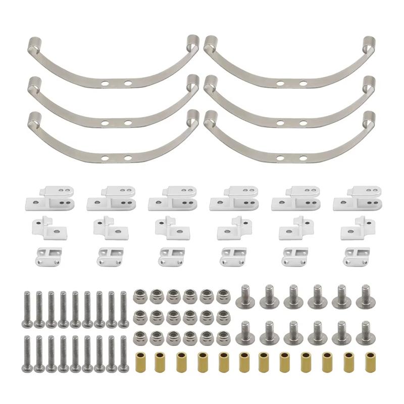 Metal Steel Leaf Spring Suspension Kit for WPL B1 B14 B-14 B16 B24 B-24 C14 C-14 C24 C-24 B16 6x6 4x4 1/16 Military Truck Parts