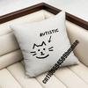 For Autistic Cat Autism Puzzle Throw Pillow Case Sham Xcm Xcm Square Car Pillowcase Pad Cushion Cover