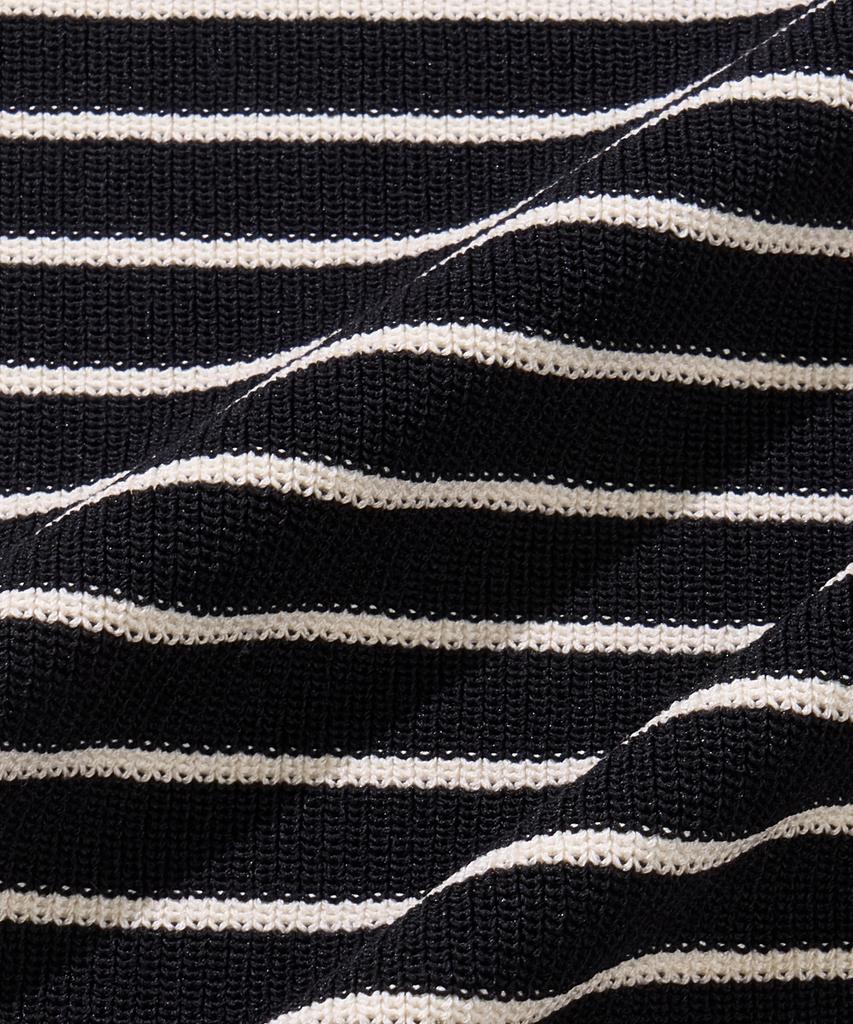 Agod Striped Knit Cardigan [Black]