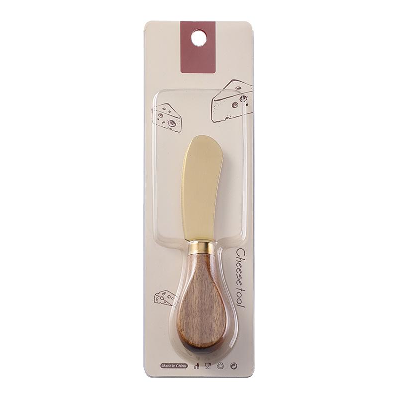 Acacia Handle Stainless Steel Cheese and Butter Knife Set