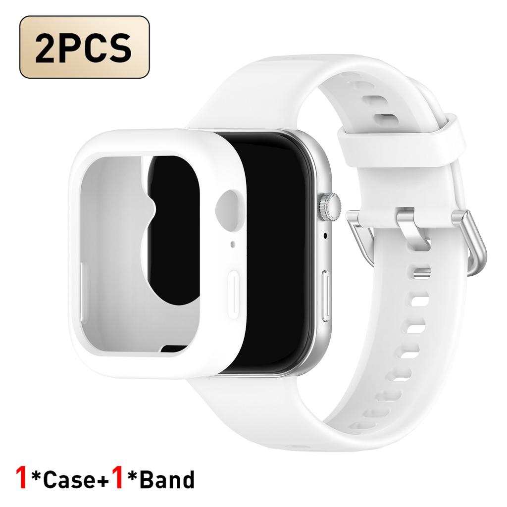 2pcs Protective Case + Strap Set for Huawei Watch Fit3 Quick-Release Sport Band Soft Anti-Fall Breathable Cover Lightweight