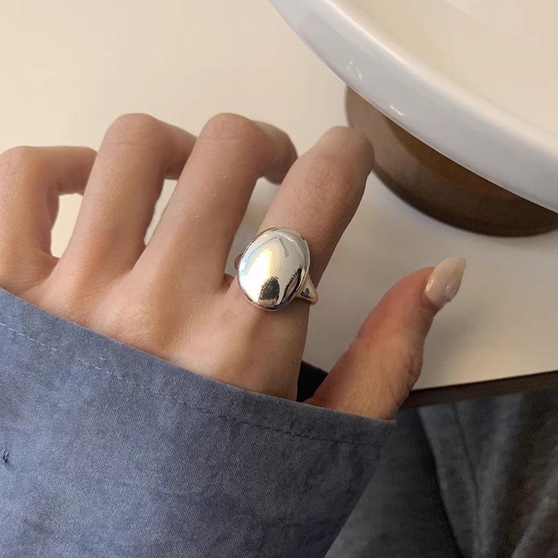 VENTFILLE 925 Sterling Silver Pearls Beading Double Layer Ring for Women Girl Gift Luck Simple Retro Jewelry Dropshipping
