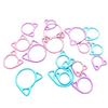 Multi-Color Cartoon Cat Stitch Markers Electroplated Metal Rings for Crochet & Knitting DIY Set