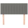 VidaXL Tête de Lit Meuble de Chambre à Coucher Accessoire de Lit Simple Tête de Cadre de Lit Intérieur Gris Foncé 80x5x78/88 346201