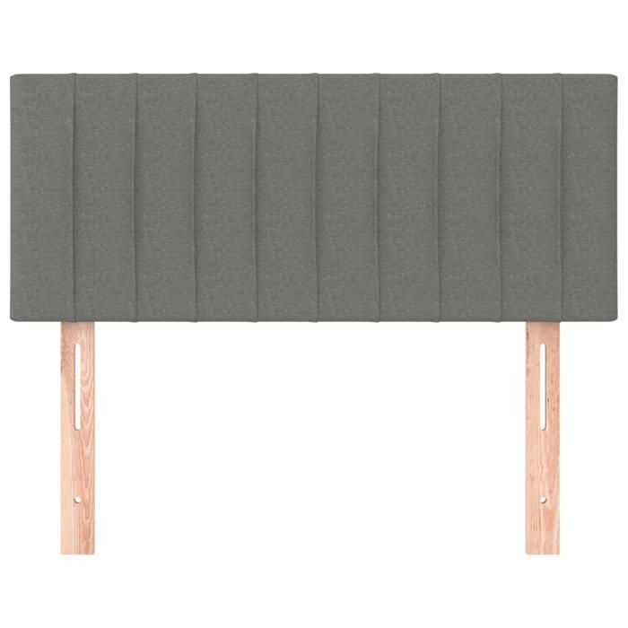 VidaXL Tête de Lit Meuble de Chambre à Coucher Accessoire de Lit Simple Tête de Cadre de Lit Intérieur Gris Foncé 80x5x78/88 346201