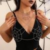 Gothic Style Dark Spider Web Personality Body Chain Halloween Sexy Chain Chest Chain