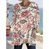 Loose Fit Leopard Print Stripe Tunic