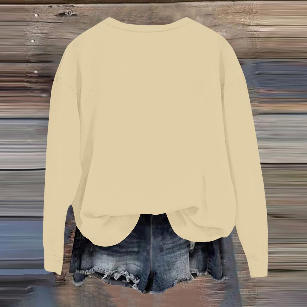 Women's Fashion Casual Long Sleeve Loose Printed Sweatshirt