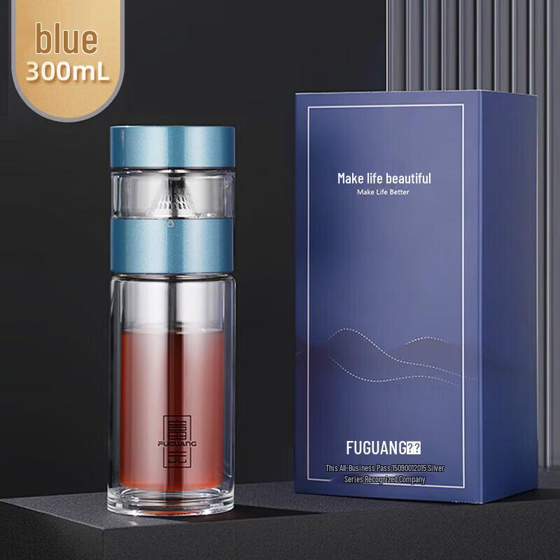 FUGUANG Portable Glass Tea Infuser Bottle