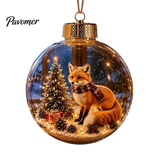 Durable Holiday Party Supplies Glowing Christmas Story Ornament, Mini Scene in Ball, Light Up Hanging Decorations for Garden Clear Plastic Ball