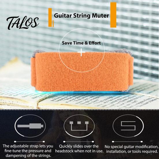Acoustic Guitar Strings Mute Dampener Ukulele Bass Electric Fretboard Shock-absorbing Wrap Muting Strap Muter Silencer Noise Reducer Musical